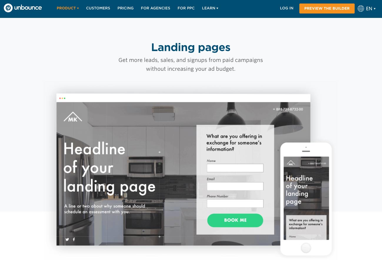 Unbounce Landing Page Builder